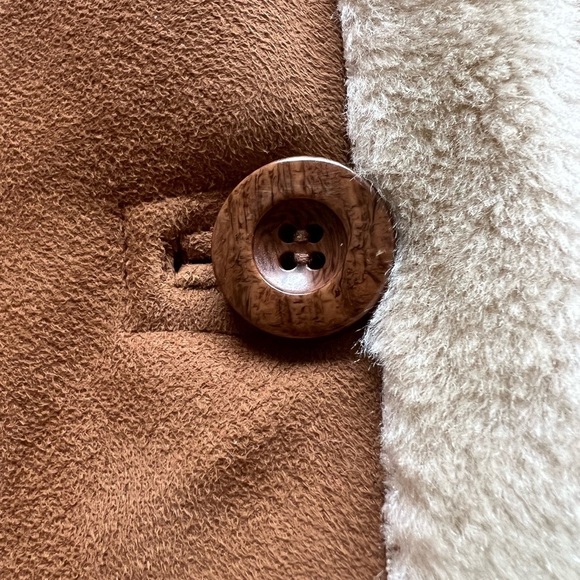 EUC TALLY HO OUTERWEAR Brown Faux Suede & Faux Soft Fur HOODED CAPE Size XL 🔥🔥🐎 - Picture 5 of 8